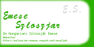 emese szloszjar business card