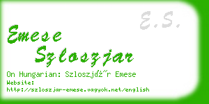 emese szloszjar business card